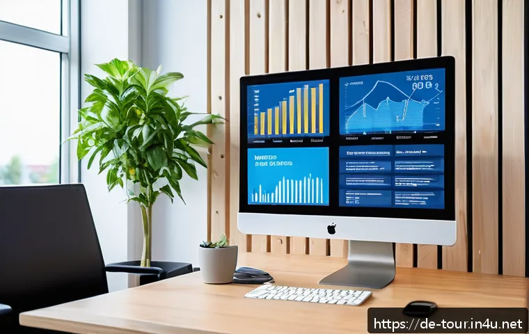 관광 재무관리 - A modern small tourism business office setting in Germany, showing a detailed cost management scene ...